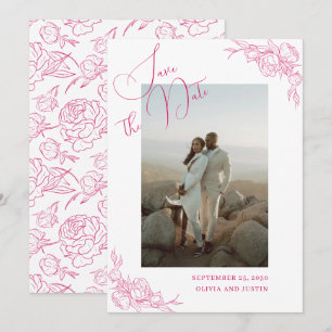 Reserve A Data Elegância de Peônia Casamento