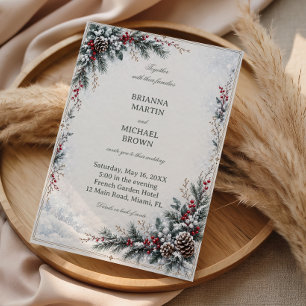 Reserve A Data Elegância Invernal de Frutas Silvestres Evergreen