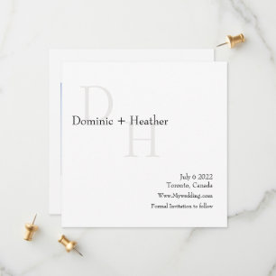 Reserve A Data Elegância Mínima CLÁSSICA Com Foto