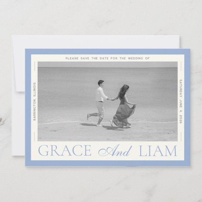 Reserve A Data Elegância Moderna da Fronteira Foto Salve o Dia (Frente)