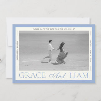 Reserve A Data Elegância Moderna de Fronteira Foto Salvar a Data
