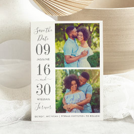 Reserve A Data Elegância Moderna Fotografia de Casamento Cinza Ca