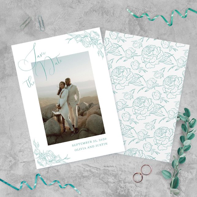 Reserve A Data Elegância Peônia Casamento (Criador carregado)