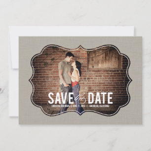 Reserve A Data Elegância Refinada Foto Save The Date - Caqui