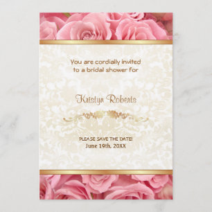 Reserve A Data Elegância rosa rosa rosa - Chá
