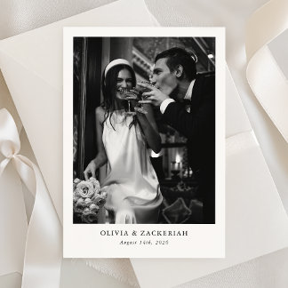 Reserve A Data Elegância Simples Atemporal Foto Casamento Minimal