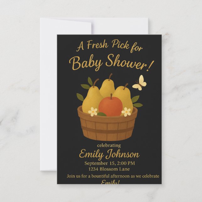 Reserve A Data Elegant Baby Shower Invitation Template (Frente)