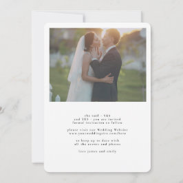 Reserve A Data Elegant Classic Black and White Caligraphy Wedding
