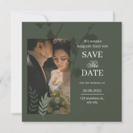 Reserve A Data Elegant customizable olive green wedding