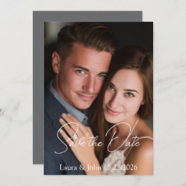 Reserve A Data Elegant Flat Save the Date Wedding Invitation