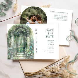 Reserve A Data Elegant Green Botanical Garden Photo Wedding