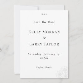 Reserve A Data Elegant Minimalist Save the Date Wedding Card