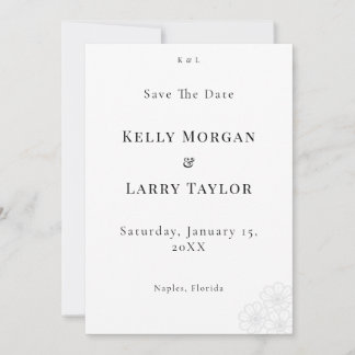 Reserve A Data Elegant Minimalist Save the Date Wedding Card