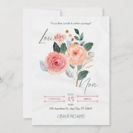 Reserve A Data Elegant Minimalist Wedding Invitation