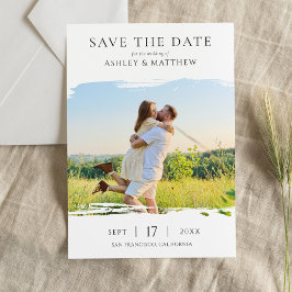 Reserve A Data Elegant Modern Photo Wedding Save the Date