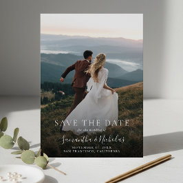 Reserve A Data Elegant Modern Wedding Photo Save the Date