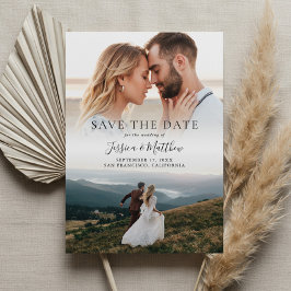 Reserve A Data Elegant Modern Wedding Photo Save the Date