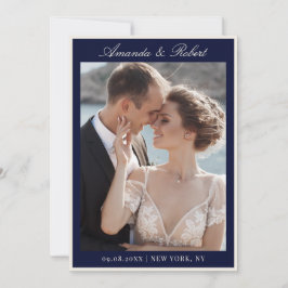 Reserve A Data Elegant Navy Blue Old Money Photo Wedding
