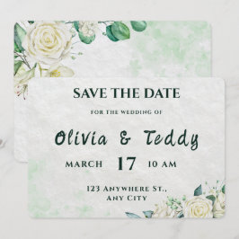 Reserve A Data Elegant Organic Modern Wedding Save The Date