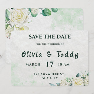 Reserve A Data Elegant Organic Modern Wedding Save The Date