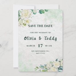 Reserve A Data Elegant Organic Modern Wedding Save The Date