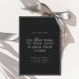 Reserve A Data Elegant Royal Black & White Wedding