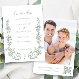 Reserve A Data Elegant Sage Baroque Roses Wedding