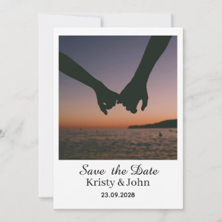 Reserve A Data Elegant Save the Date Wedding Card