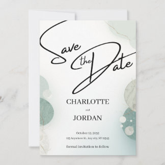 Reserve A Data Elegant Save the Date Wedding Invitation