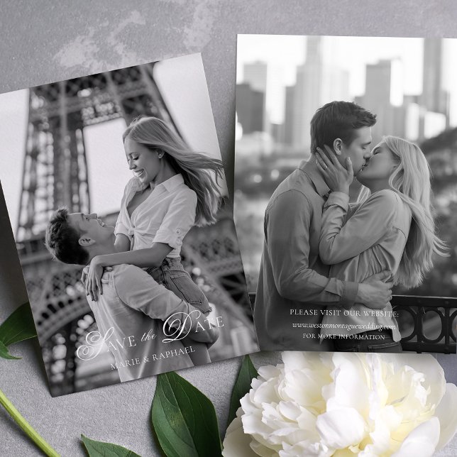 Reserve A Data Elegant Script Font Photo Save the Date (Criador carregado)