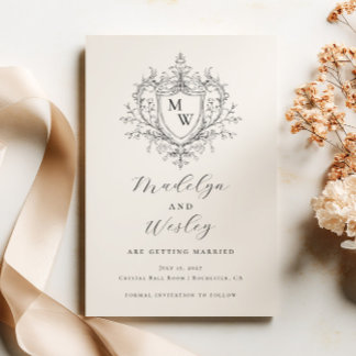 Reserve A Data Elegant script monogram crest 