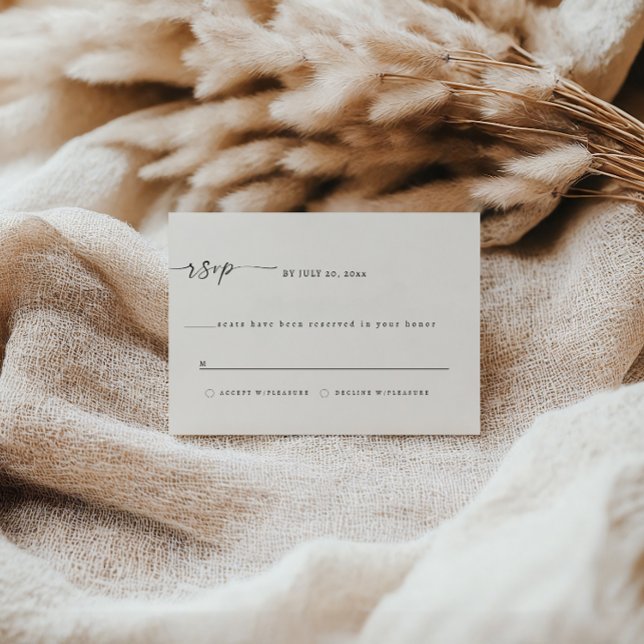 Reserve A Data Elegant TEXAS RSVP Card -  (Criador carregado)