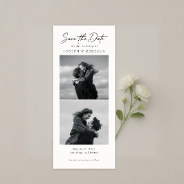 Reserve A Data Elegant Text and Photo Stripe | Bookmark Wedding