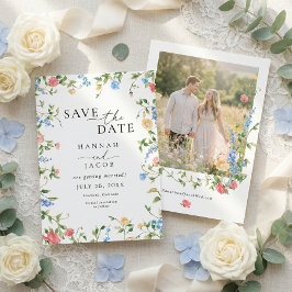 Reserve A Data Elegant Wildflower Summer Photo Wedding
