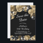 Reserve A Data Elegante Black Dourado 50º aniversário<br><div class="desc">Crie seu próprio negro legante Dourado 50º aniversário Salve a data! Personalize esta design com seu próprio texto. Você pode personalizar ainda mais este design selecionando o botão "Editar Detalhes",  se desejar.</div>