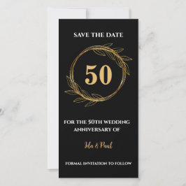 Reserve A Data Elegante Black Dourado Sai 50º Aniversário de Casa