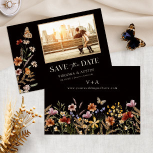 Reserve A Data Elegante Boho Foto Salvar a Data