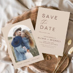 Reserve A Data Elegante Boho Salve a data do minimalista de fotos<br><div class="desc">Cartões salve a data Boho Terracotta que têm uma foto na frente. Os Cartões salve a data contêm uma moderna tipografia cursiva escrita escrita escrita escrita escrita escrita escrita escrita que é elegante,  simples e moderna a ser usada depois da simples celebração do dia de casamento minimalista.</div>