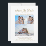 Reserve A Data Elegante Branco 4 Fotos Casamento 2 Lados<br><div class="desc">Cartão elegante de "Save the Date" de casamento, com 4 fotos (2 lados, frente e verso) em branco. Entre em contato para obter ajuda com suas personalizações ou para solicitar produtos Zazzle adicionais correspondentes ou coordenados para suas ocasiões especiais. A cor de fundo deste cartão é personalizável quando você usa...</div>