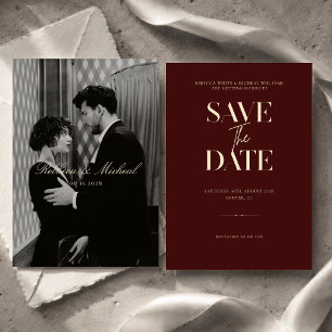 Reserve A Data Elegante Burgundy Old Money Foto Casamento Sofisti