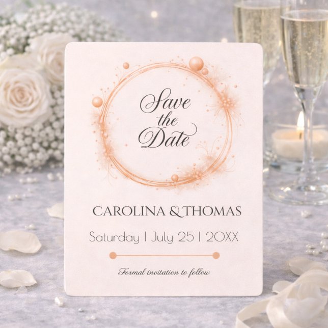 Reserve A Data Elegante Caligrafia de Casamento com Brilho de Pês (Criador carregado)