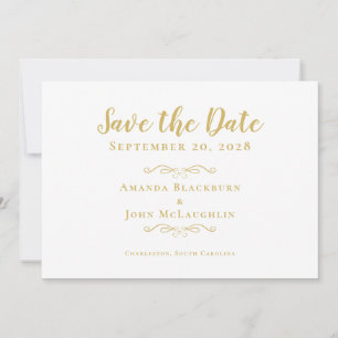 Reserve A Data Elegante Caligrafia Romântica Letra Delicada Doura