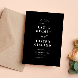 Reserve A Data Elegante Casamento Clássico em Preto e Branco