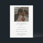 Reserve A Data Elegante Casamento de Foto Moderna em Preto e Bran<br><div class="desc">Esplêndido Save the Date formal em preto e branco com sua foto de noivado favorita adicionada para personalizar.  Personalize a mensagem para o seu local.  Um adorável prelúdio para o lindo convite que seus convidados logo receberão.</div>