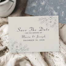 Elegante Casamento de Inverno em Azul Poeirento - 
