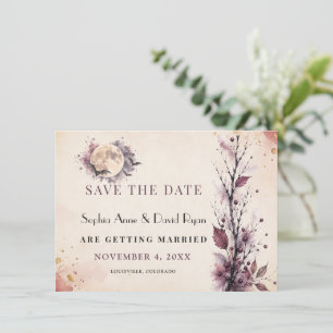 Reserve A Data Elegante Casamento de Outono em Aquarela Burgundy