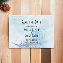 Reserve A Data Elegante Casamento em Aquarela Azul Marinho Rústic
