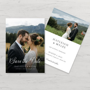 Reserve A Data Elegante Casamento Moderno Script 2 Foto