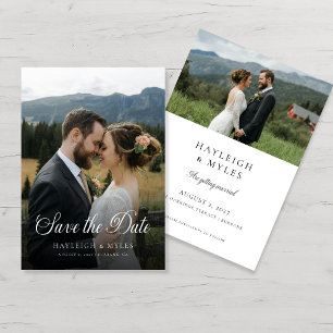 Reserve A Data Elegante Casamento Moderno Script 2 Foto