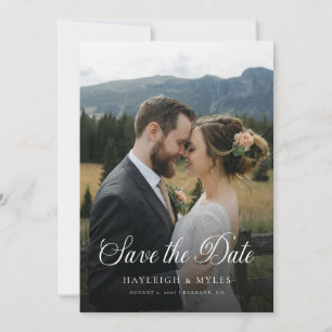 Reserve A Data Elegante Casamento Moderno Script 2 Foto